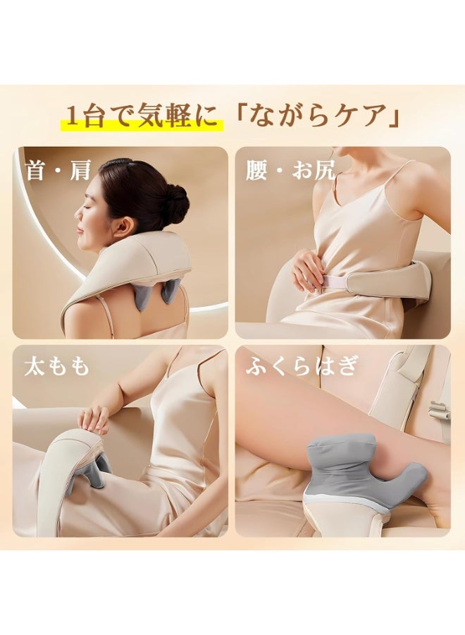 جهاز تدليك الرقبة والكتف والظهر والخصر والفخذ لاسلكي مع تدفئة واهتزاز قابل للشحن ويدعم وضعين وثلاث مستويات قوة - Image 3